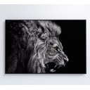 Ver imagem 6 de Quadro Leão Preto e Branco - 60x40 Cm - Vidro Impresso