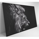 Ver imagem 3 de Quadro Leão Preto e Branco - 60x40 Cm - Vidro Impresso