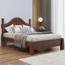 Ver imagem 3 de Cama Casal de Madeira Maciça Clássica para Colchão 138x188 Zahav F06 Café - Lyam Decor