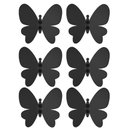 Ver imagem 1 de Kit 6 Ganchos Cabideiros de Parede Borboleta Pendurar Roupas Closet Provador Luft Masutti Preto