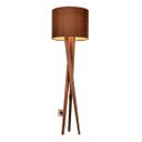 Ver imagem 3 de Luminária Abajur Tripé de Chão Paris Retrô Moderna Bivolt - Marrom