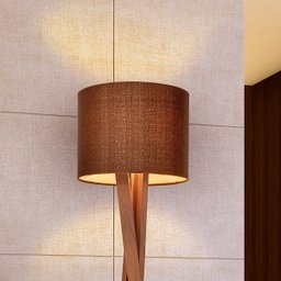Luminária Abajur Tripé de Chão Paris Retrô Moderna Bivolt - Marrom - 2