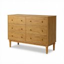 Ver imagem 3 de Cômoda Industrial Estella 6 Gavetas p/ Quarto Casal Design Moderno -  Natural/Jequitibá