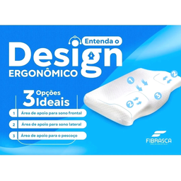 Travesseiro Nasa Cervical Ortopédico Anatômico Fibrasca - 5