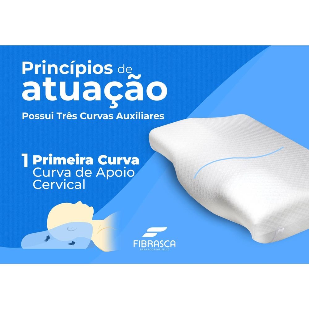 Travesseiro Nasa Cervical Ortopédico Anatômico Fibrasca - 6