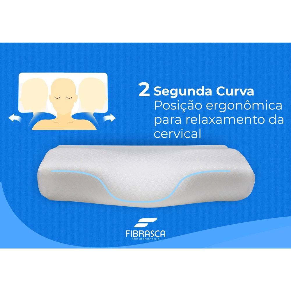 Travesseiro Nasa Cervical Ortopédico Anatômico Fibrasca - 7