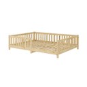 Ver imagem 6 de Cama Montessori Casal Infantil Grade Madeira Chão Natural Eva Idimex