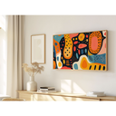 Ver imagem 1 de Quadro Decorativo N°24 105x60cm - Panorâmico Abstrato - Groovy - Madeira Clara - Rollflex