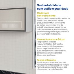 Armário Aéreo Porta Basculante Reflecta 120cm Nara CabeCasa MadeiraMadeira - 8