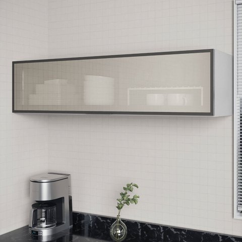 Armário Aéreo Porta Basculante Reflecta 120cm Nara CabeCasa MadeiraOriginals