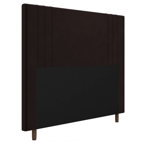 Cabeceira Cama Box Casal Ferrara 140cm Corano Marrom - Desk Design