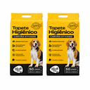 Ver imagem 1 de Tapete Higiênico 60x60 Pet 100 Unidades Carvão Ativado Anti Vazamento