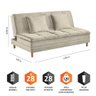 Sofá Cama Vegas 185cm Pé de Madeira Talento Móveis - 3