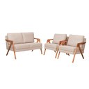 Ver imagem 1 de Kit 2 Poltronas Mona Luxo e Namoradeira Mona Linho Bege