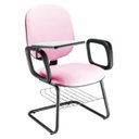 Ver imagem 1 de Cadeira Universitária com Prancheta para Escolas Linha Uno Rosa