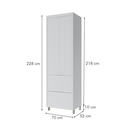 Ver imagem 4 de Paneleiro de Cozinha Marquesa 2 Portas 2 Gavetas 100% MDF Branco - Nesher