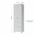 Ver imagem 2 de Paneleiro Modular 2 Portas 2 Gavetas Marquesa 70cm 100 Mdf