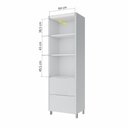 Ver imagem 3 de Paneleiro Modular 2 Portas 2 Gavetas Marquesa 70cm 100 Mdf