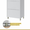 Ver imagem 7 de Paneleiro de Cozinha Marquesa 2 Portas 2 Gavetas 100% MDF Branco - Nesher