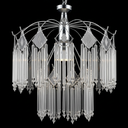 Ver imagem 5 de Lustre Pendente Cromado Pingente Vidro Moderno Bivolt Sala Quarto