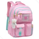 Ver imagem 4 de Kit Mochila Infantil Juvenil Escolar de Costas com Estojo:rosa