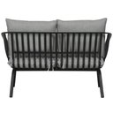 Ver imagem 3 de Sofá 2 Lugares Seiva Rivatti 123,5 (largura) em Polipropileno Preto Almofada Cinza Mescla