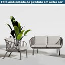 Ver imagem 4 de Sofá 2 Lugares Seiva Rivatti 123,5 (largura) em Polipropileno Preto Almofada Cinza Mescla