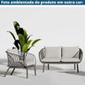 Sofá 2 Lugares Seiva Rivatti 123,5 (largura) em Polipropileno Preto Almofada Cinza Mescla - 4