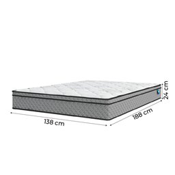 Colchão Casal UMAFLEX Umaflex Molas Ensacadas Mirage 138x188x24 - Suporta até 120kg por pessoa - 2