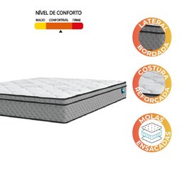Colchão Casal UMAFLEX Umaflex Molas Ensacadas Mirage 138x188x24 - Suporta até 120kg por pessoa - 3