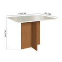 Ver imagem 3 de Mesa de Jantar Retangular Tampo de Madeira Fidelitá Itália 110cm