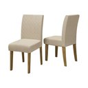 Ver imagem 2 de Conjunto com 2 Cadeiras de Jantar Multimóveis CR50039 Bege