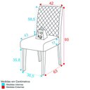 Ver imagem 4 de Conjunto com 2 Cadeiras de Jantar Multimóveis CR50039 Bege