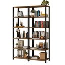 Ver imagem 2 de Estante Armário Multiuso para Escritório 118cm 10 Prateleiras Rustic/preto Madesa Preto/rustic