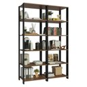 Ver mais imagens de Estante Armário Multiuso para Escritório 118cm 10 Prateleiras Rustic/preto Madesa Preto/rustic