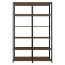 Ver imagem 7 de Estante Armário Multiuso para Escritório 118cm 10 Prateleiras Rustic/preto Madesa Preto/rustic