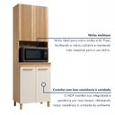 Ver imagem 5 de Cozinha Completa Modulada 3 Peças 8 Portas Detalhes Fresados Cristal Bege/Cinamomo/Off White