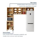 Ver imagem 6 de Cozinha Completa Modulada 3 Peças 8 Portas Detalhes Fresados Cristal Bege/Cinamomo/Off White