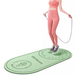 Tapete Pula Corda Absorção de Choque Yoga Antiderrapante Profissional Fitness Exercício Silencioso a - 5