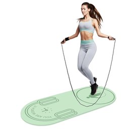 Tapete Pula Corda Absorção de Choque Yoga Antiderrapante Profissional Fitness Exercício Silencioso a - 1
