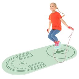 Tapete Pula Corda Absorção de Choque Yoga Antiderrapante Profissional Fitness Exercício Silencioso a - 6