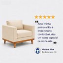 Ver imagem 7 de Poltrona Decorativa Benny para Sala de Estar em Linho no Bege