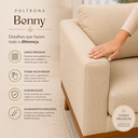 Ver imagem 5 de Poltrona Decorativa Benny para Sala de Estar em Linho no Bege