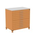 Ver imagem 2 de Mapoteca 10 Gavetas Map10 120,4cm X 122,3cm Aço