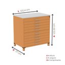 Ver imagem 3 de Mapoteca 10 Gavetas Map10 120,4cm X 122,3cm Aço