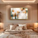 Ver imagem 2 de Quadro Decorativo Abstrato Dourado com Verde