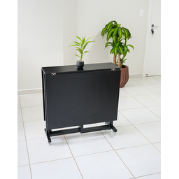 Mesa Super Prática Preta com Rodinhas 143cm - 6