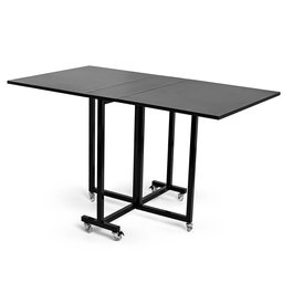 Mesa Super Prática Preta com Rodinhas 143cm - 2