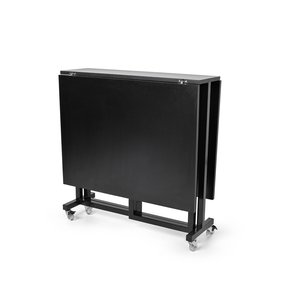 Mesa Super Prática Preta com Rodinhas 143cm