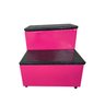 Escada Escadinha Auxiliar 2 Degraus Antiderrapante para Maca Estética e Beleza - Rosa Pink - 1